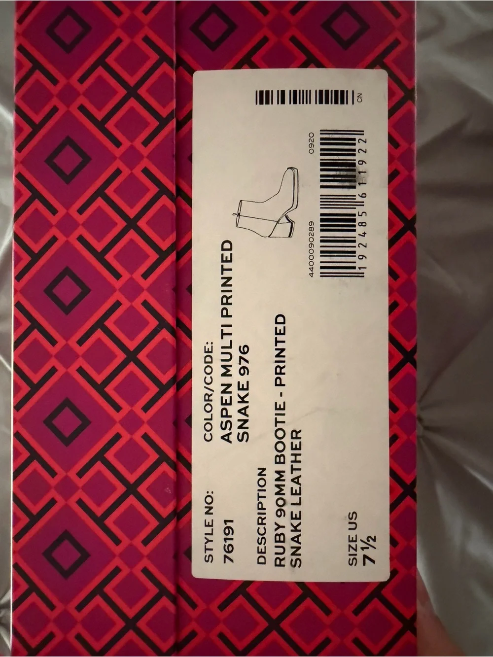 Tory Burch Ruby 90mm Booties in Aspen Multi Printed Snake